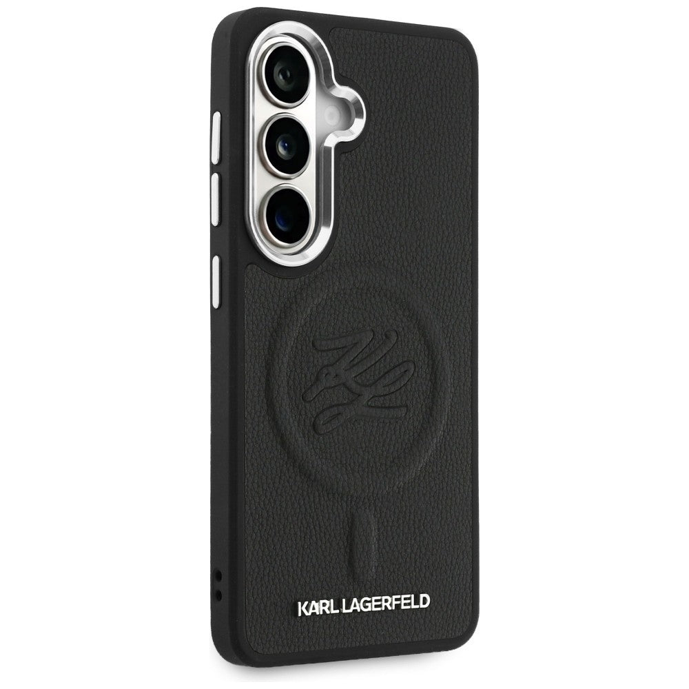 MagSafe Case for Samsung Galaxy S26 Plus S947, Karl Lagerfeld, Initial Logo Debossed, Black