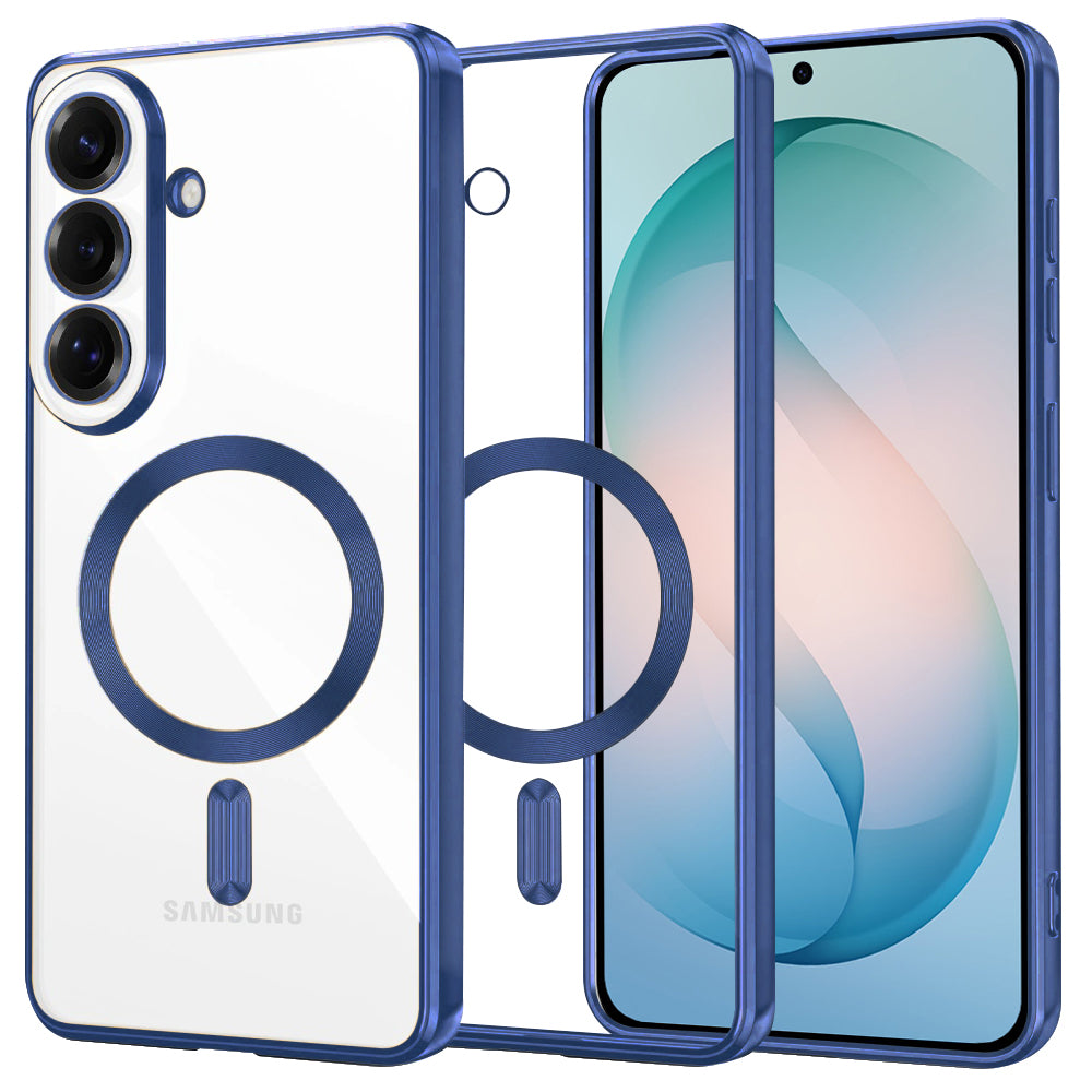 MagSafe Case for Samsung Galaxy S26 Plus S947, Techsuit, Luxury Crystal, Dark Blue