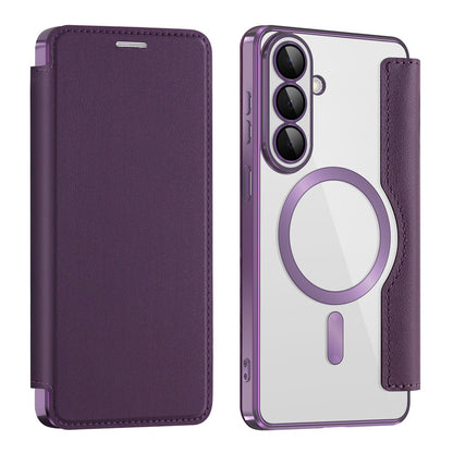 MagSafe Case for Samsung Galaxy S26 Plus, Techsuit, SmartMag Book, Purple