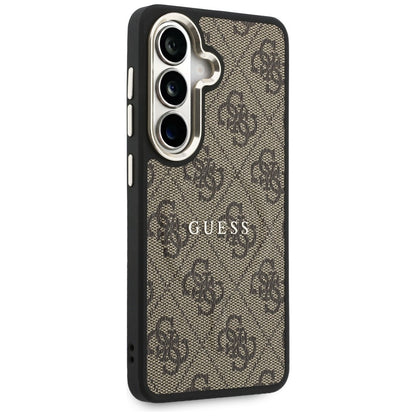 MagSafe Case for Samsung Galaxy S26 S942, Guess, 4G Embossed Ring, Brown