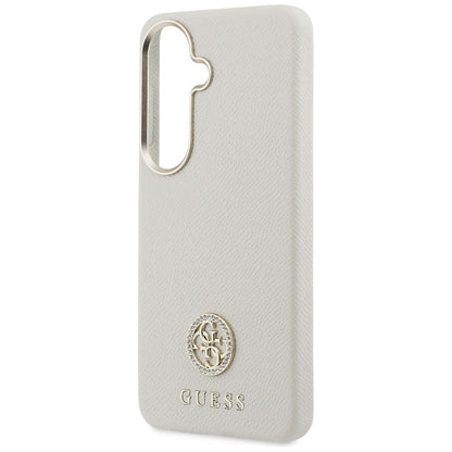 MagSafe Case for Samsung Galaxy S26 S942, Guess, Rhinestone Round Logo, Beige