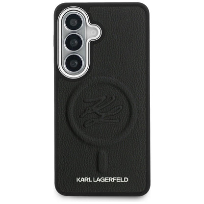 MagSafe Case for Samsung Galaxy S26 S942, Karl Lagerfeld, Initial Logo Debossed, Black