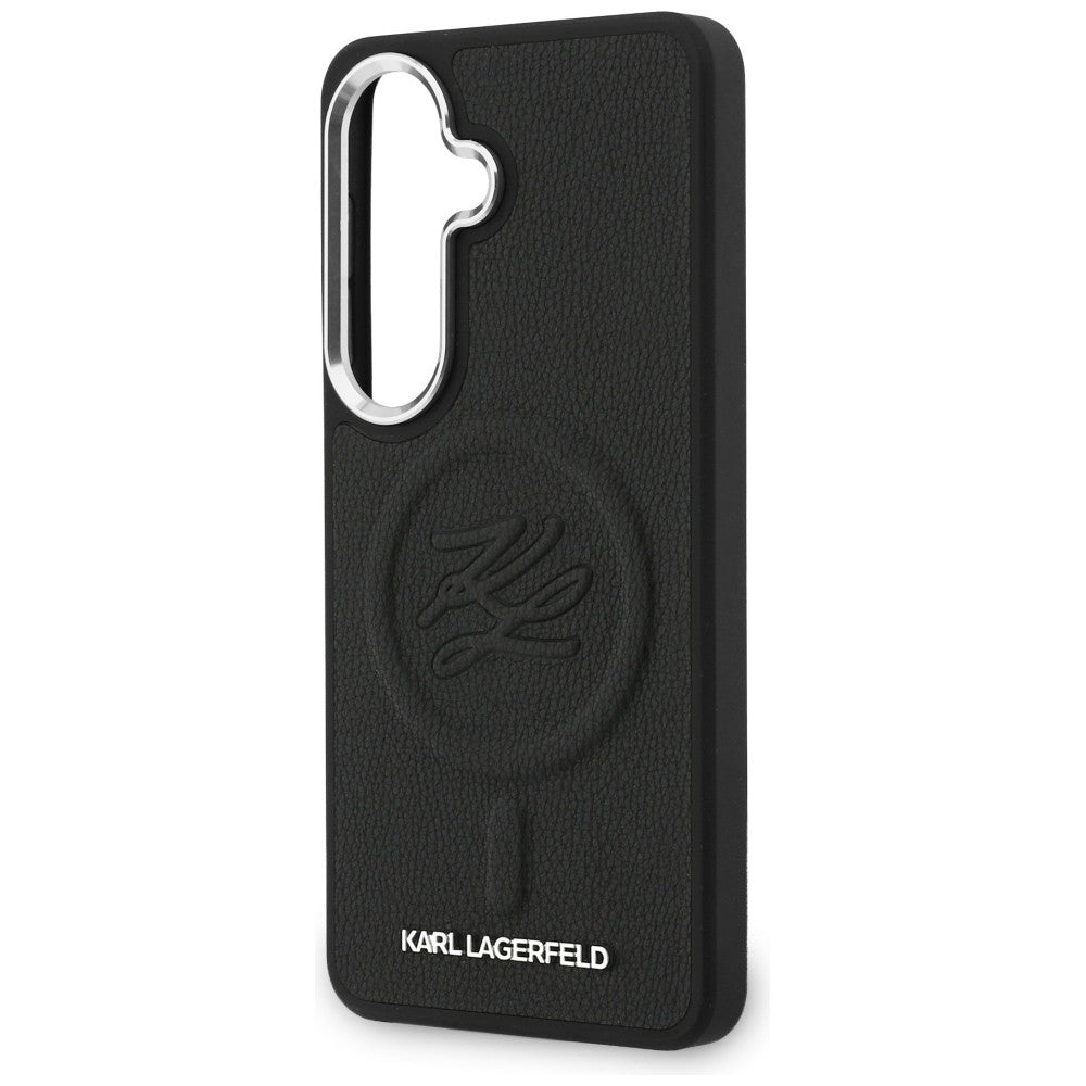 MagSafe Case for Samsung Galaxy S26 S942, Karl Lagerfeld, Initial Logo Debossed, Black