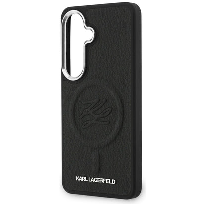 MagSafe Case for Samsung Galaxy S26 S942, Karl Lagerfeld, Initial Logo Debossed, Black
