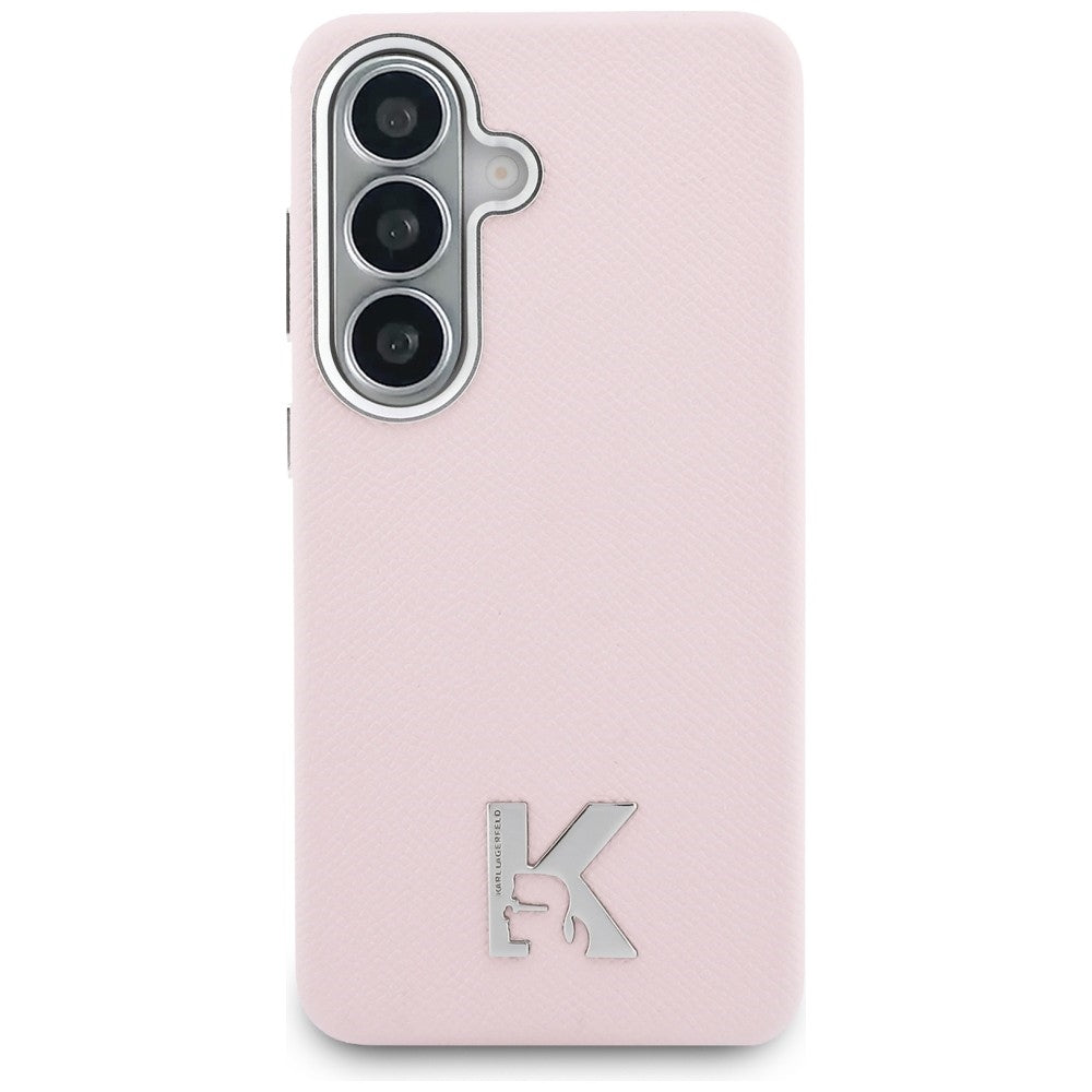 MagSafe Case for Samsung Galaxy S26 S942, Karl Lagerfeld, Karl Head Logo, Pink