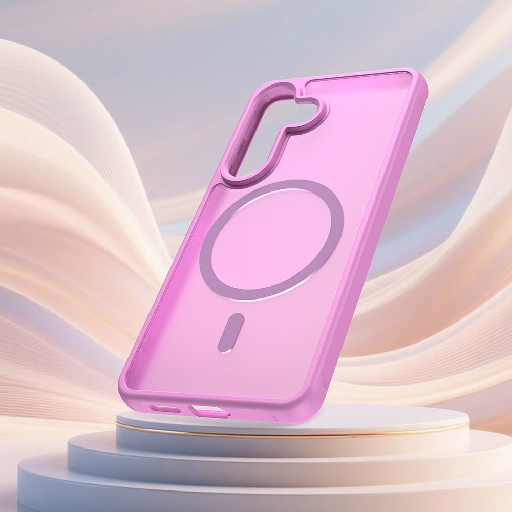 MagSafe Case for Samsung Galaxy S26 S942, Techsuit, HaloFrost II, Pink