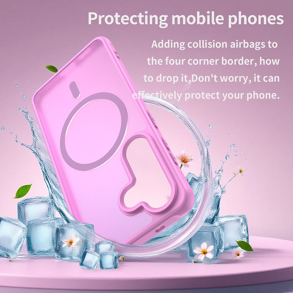 MagSafe Case for Samsung Galaxy S26 S942, Techsuit, HaloFrost II, Pink