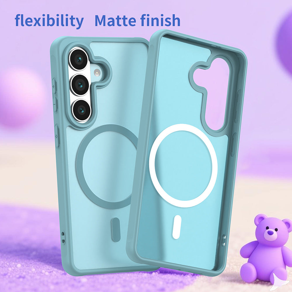 MagSafe Case for Samsung Galaxy S26 S942, Techsuit, HaloFrost II, Light Green