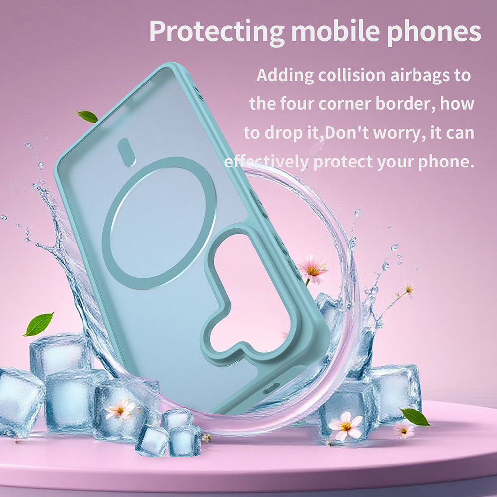 MagSafe Case for Samsung Galaxy S26 S942, Techsuit, HaloFrost II, Light Green