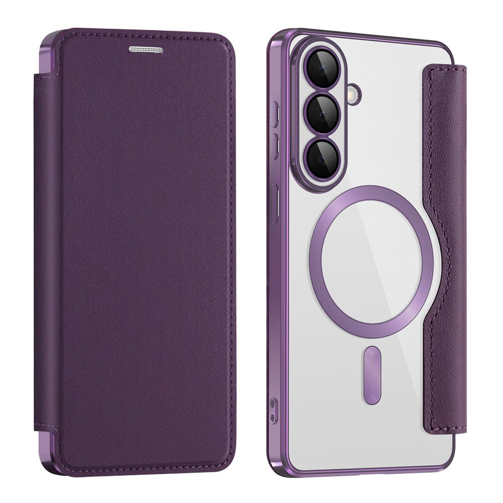 MagSafe Case for Samsung Galaxy S26 S942, Techsuit, SmartMag Book, Purple