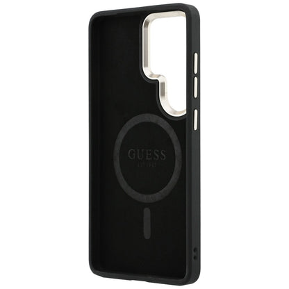 MagSafe Case for Samsung Galaxy S26 Ultra S948, Guess, 4G Embossed Ring, Brown