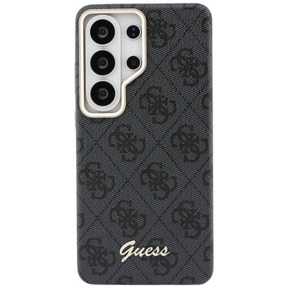 MagSafe Case for Samsung Galaxy S26 Ultra S948, Guess, 4G Script Logo, Black