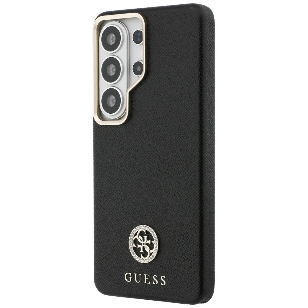 MagSafe Case for Samsung Galaxy S26 Ultra S948, Guess, Rhinestone Round Logo, Black