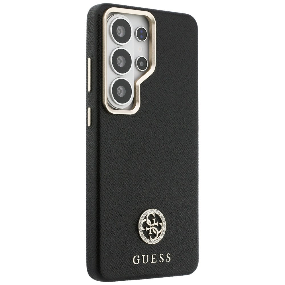 MagSafe Case for Samsung Galaxy S26 Ultra S948, Guess, Rhinestone Round Logo, Black