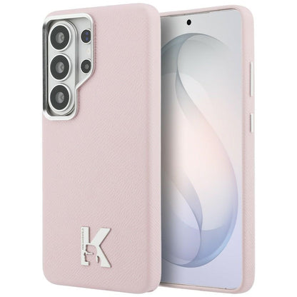 MagSafe Case for Samsung Galaxy S26 Ultra S948, Karl Lagerfeld, Karl Head Logo, Pink