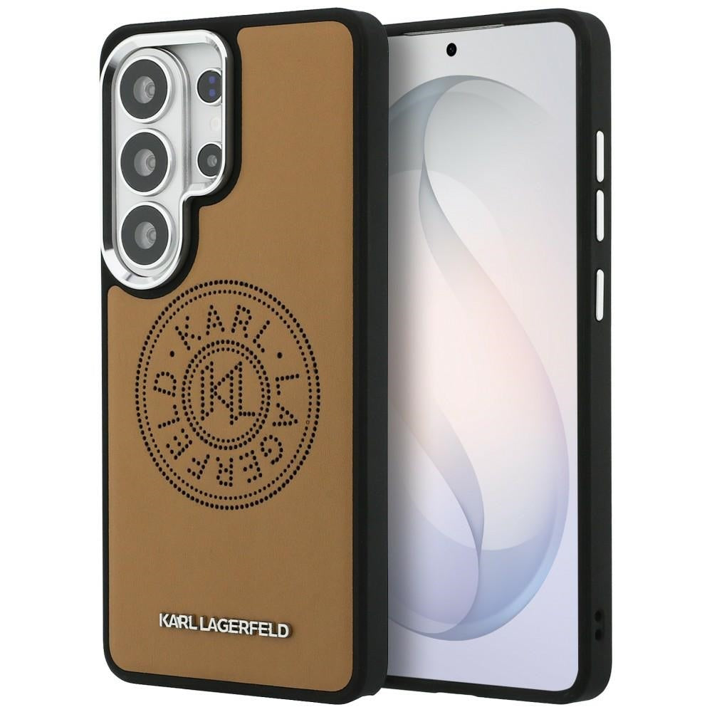 MagSafe Case for Samsung Galaxy S26 Ultra S948, Karl Lagerfeld, Karl Round Point Logo, Brown