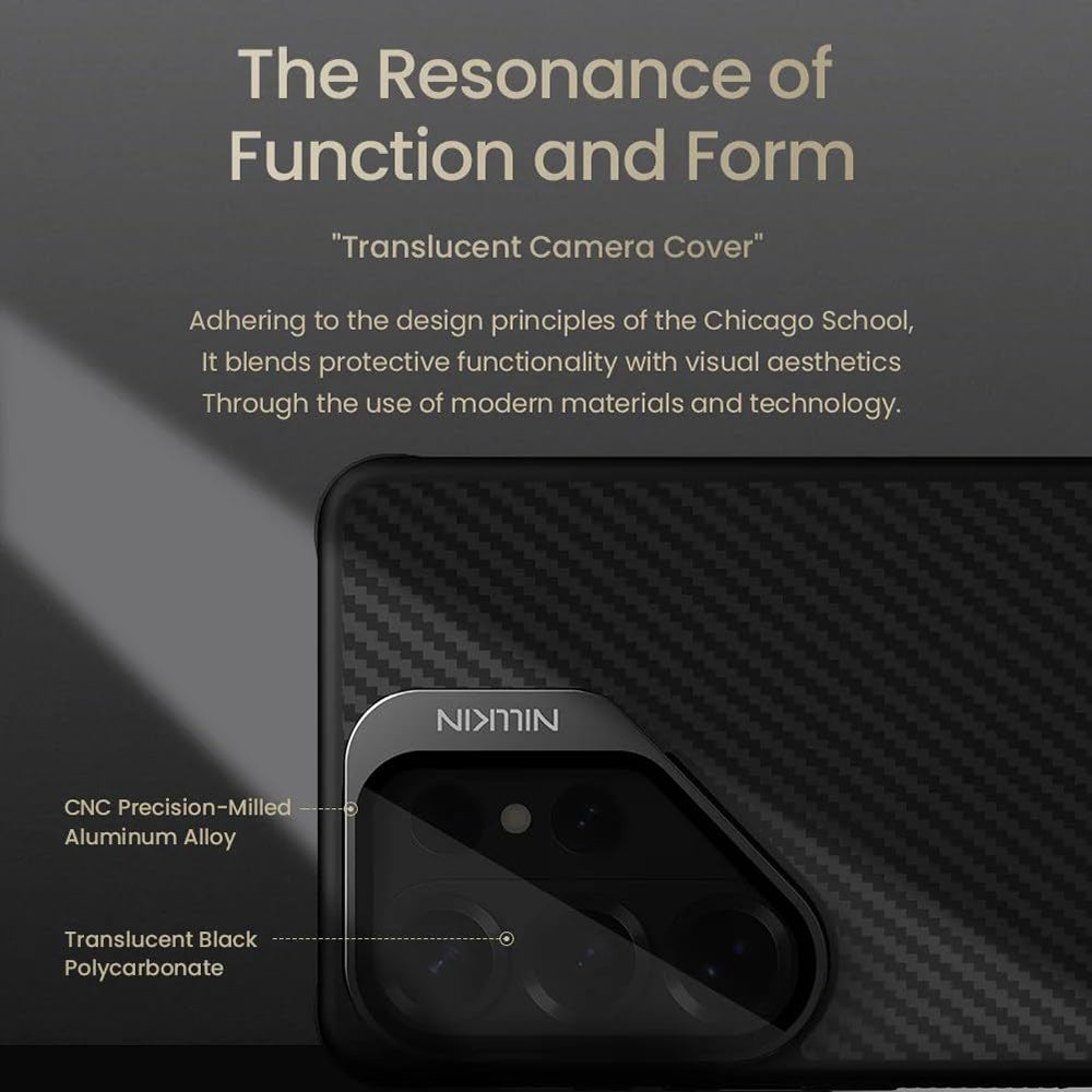 MagSafe Case for Samsung Galaxy S26 Ultra S948, Nillkin, CarboProp with Transparent Black Lens Cover, Black