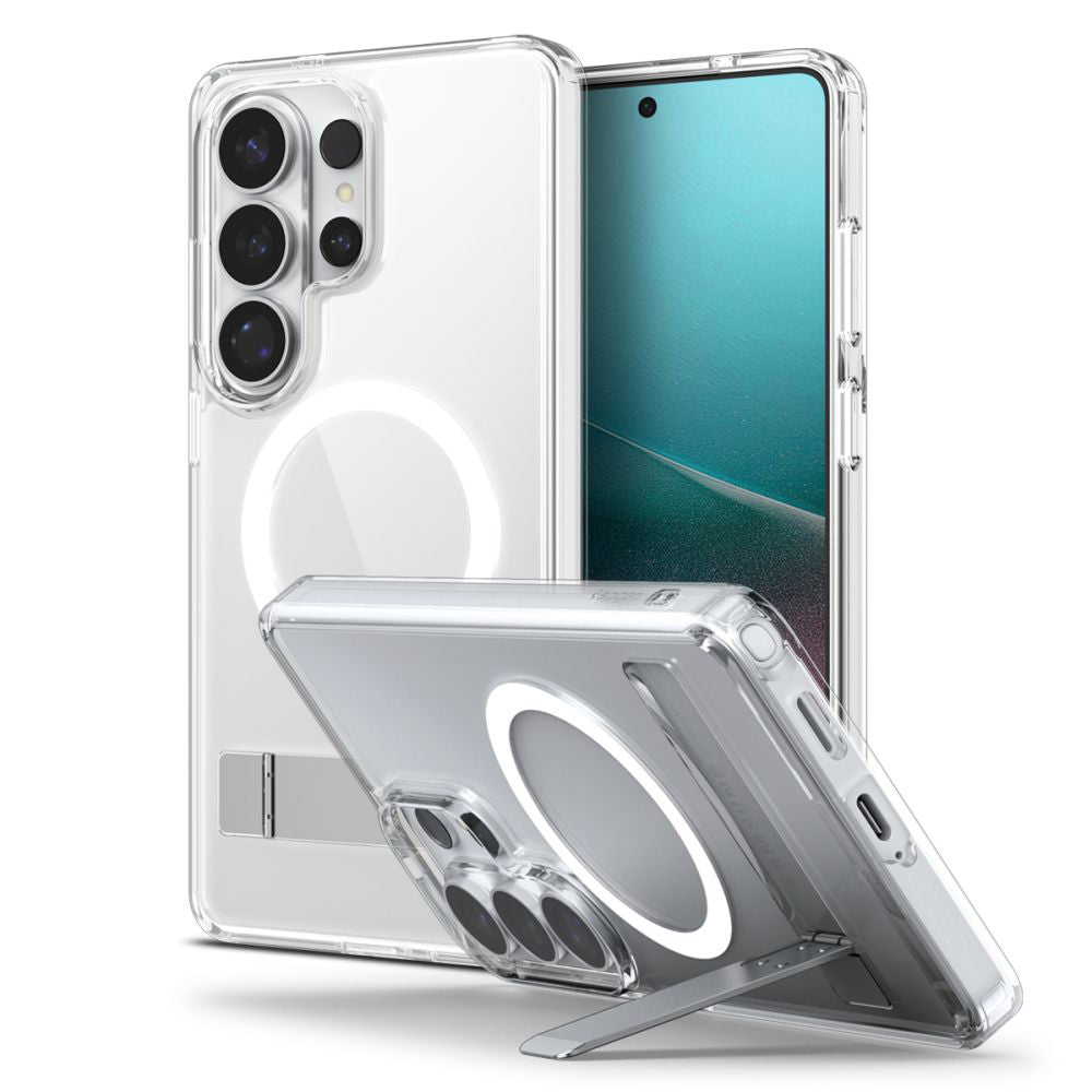 MagSafe Case for Samsung Galaxy S26 Ultra S948, Spigen, Ultra Hybrid S, White Transparent ACS11032