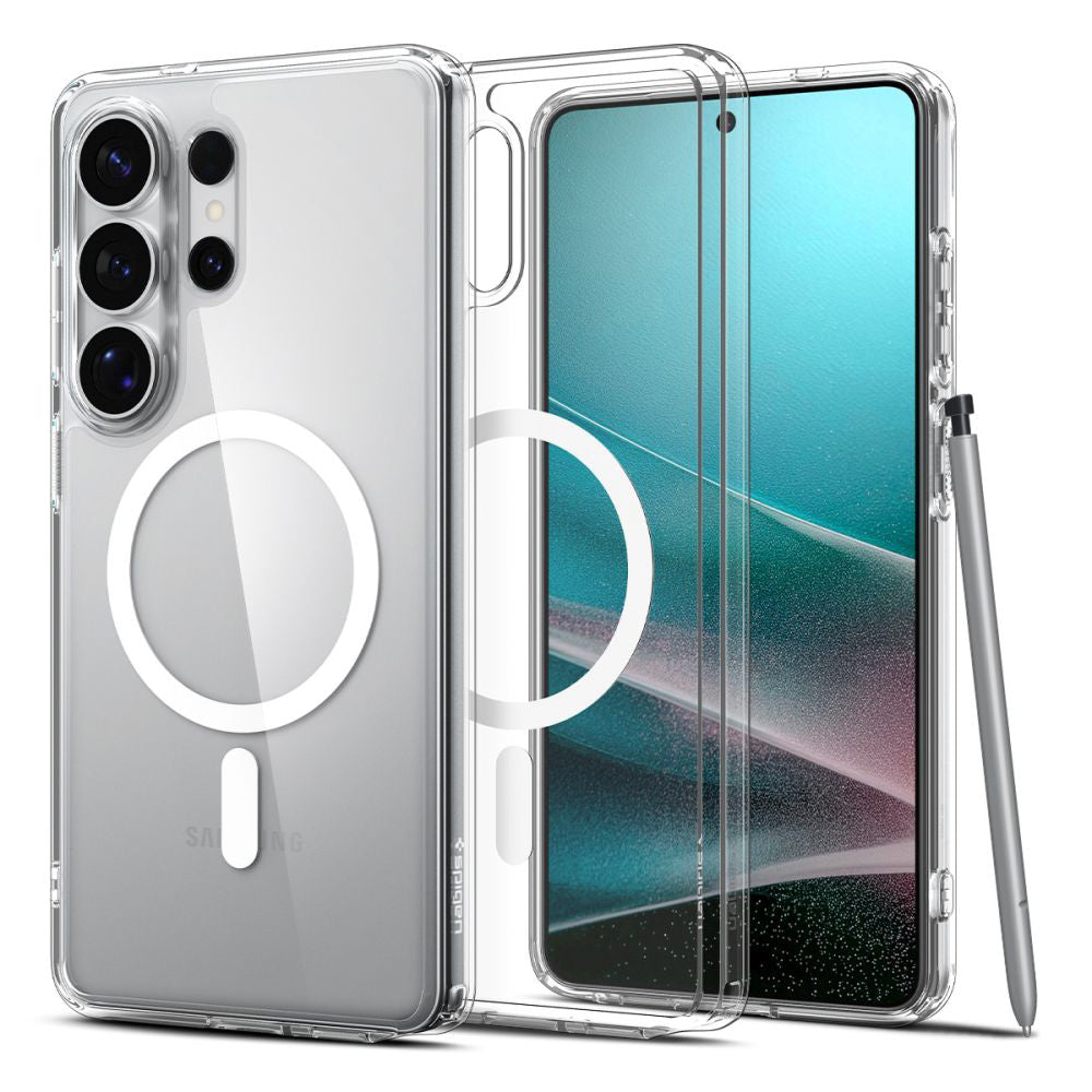 MagSafe Case for Samsung Galaxy S26 Ultra S948, Spigen, Ultra Hybrid, White Transparent ACS10679