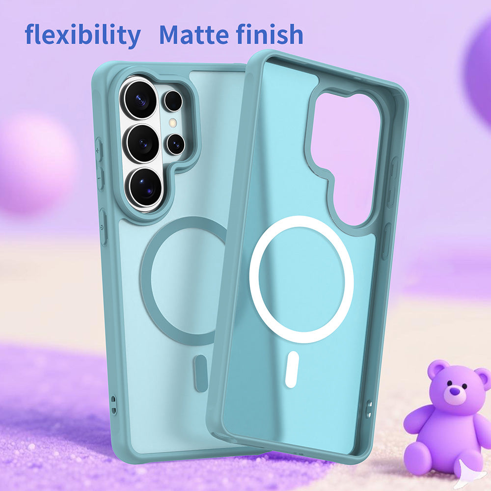 MagSafe Case for Samsung Galaxy S26 Ultra S948, Techsuit, HaloFrost II, Light Green