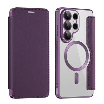 MagSafe Case for Samsung Galaxy S26 Ultra S948, Techsuit, SmartMag Book, Purple