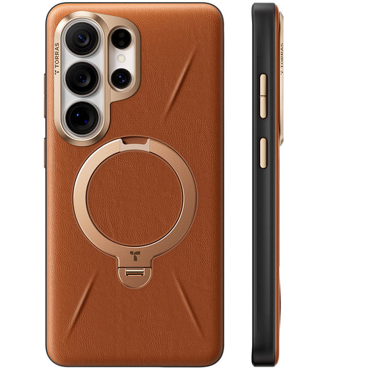 MagSafe Case for Samsung Galaxy S26 Ultra, Torras, QPRO Leather, Brown