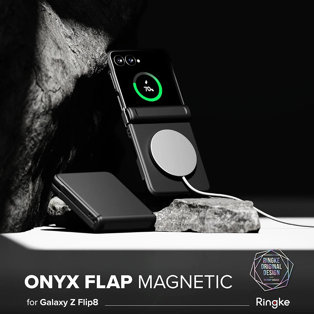 MagSafe Case for Samsung Galaxy Z Flip8 F776, Ringke, Onyx Flap, Black
