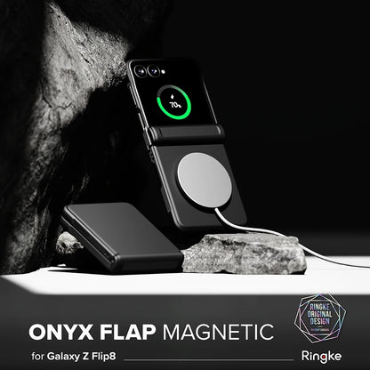 MagSafe Case for Samsung Galaxy Z Flip8 F776, Ringke, Onyx Flap, Black