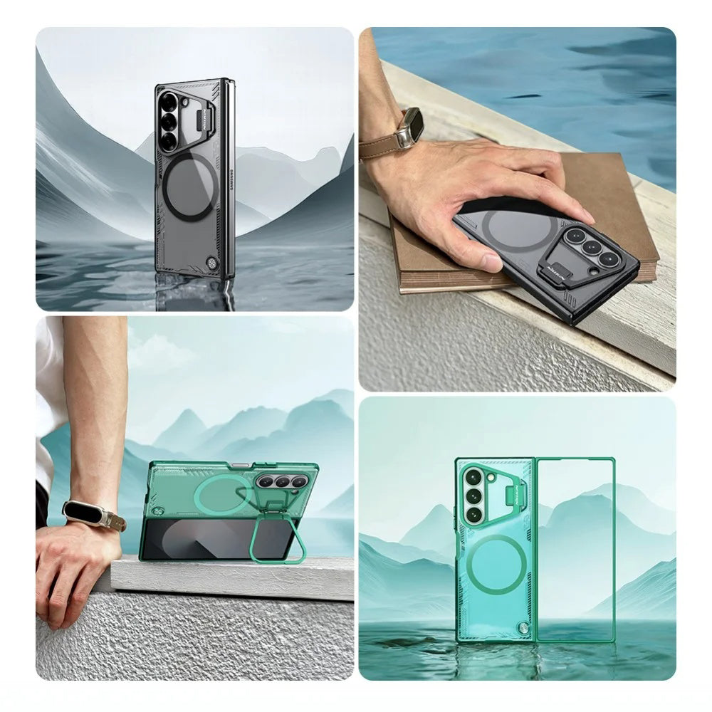 MagSafe Case for Samsung Galaxy Z Fold7 F966, Nillkin, Iceblade Prop with Camera Cutout, Brown