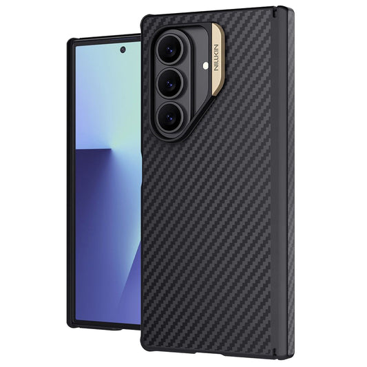 MagSafe Case for Samsung Galaxy Z Fold7 F966, Nillkin, Synthetic Fiber Pro, Black Gold