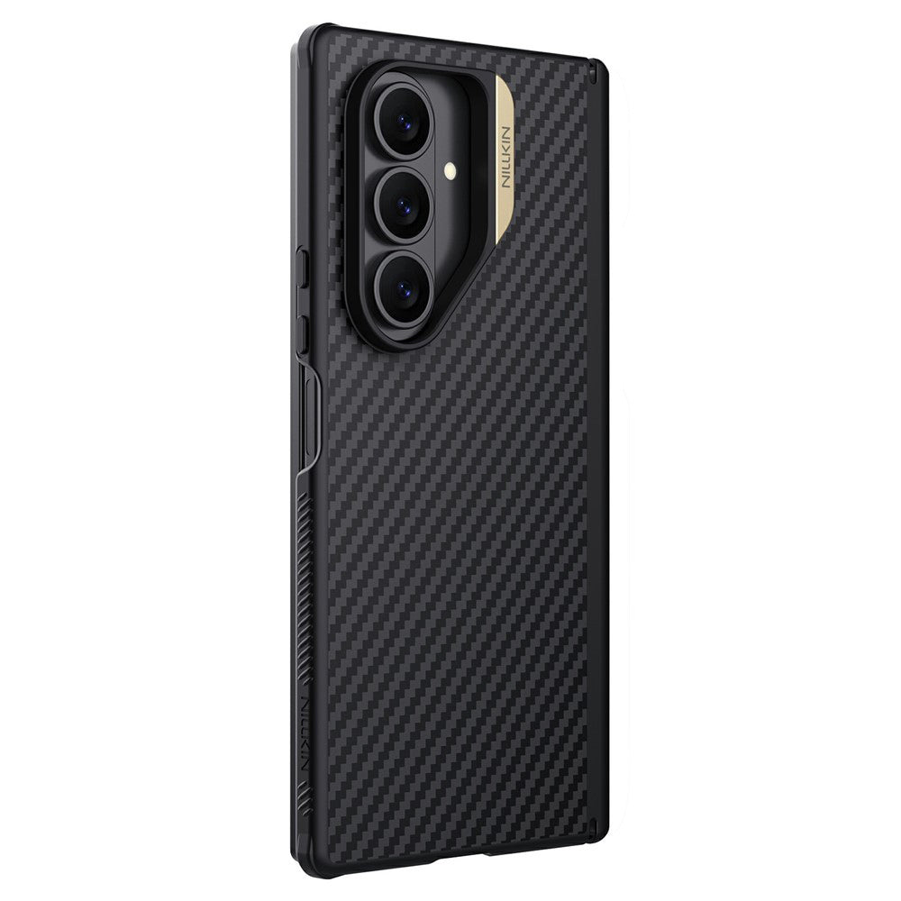 MagSafe Case for Samsung Galaxy Z Fold7 F966, Nillkin, Synthetic Fiber Pro, Black Gold