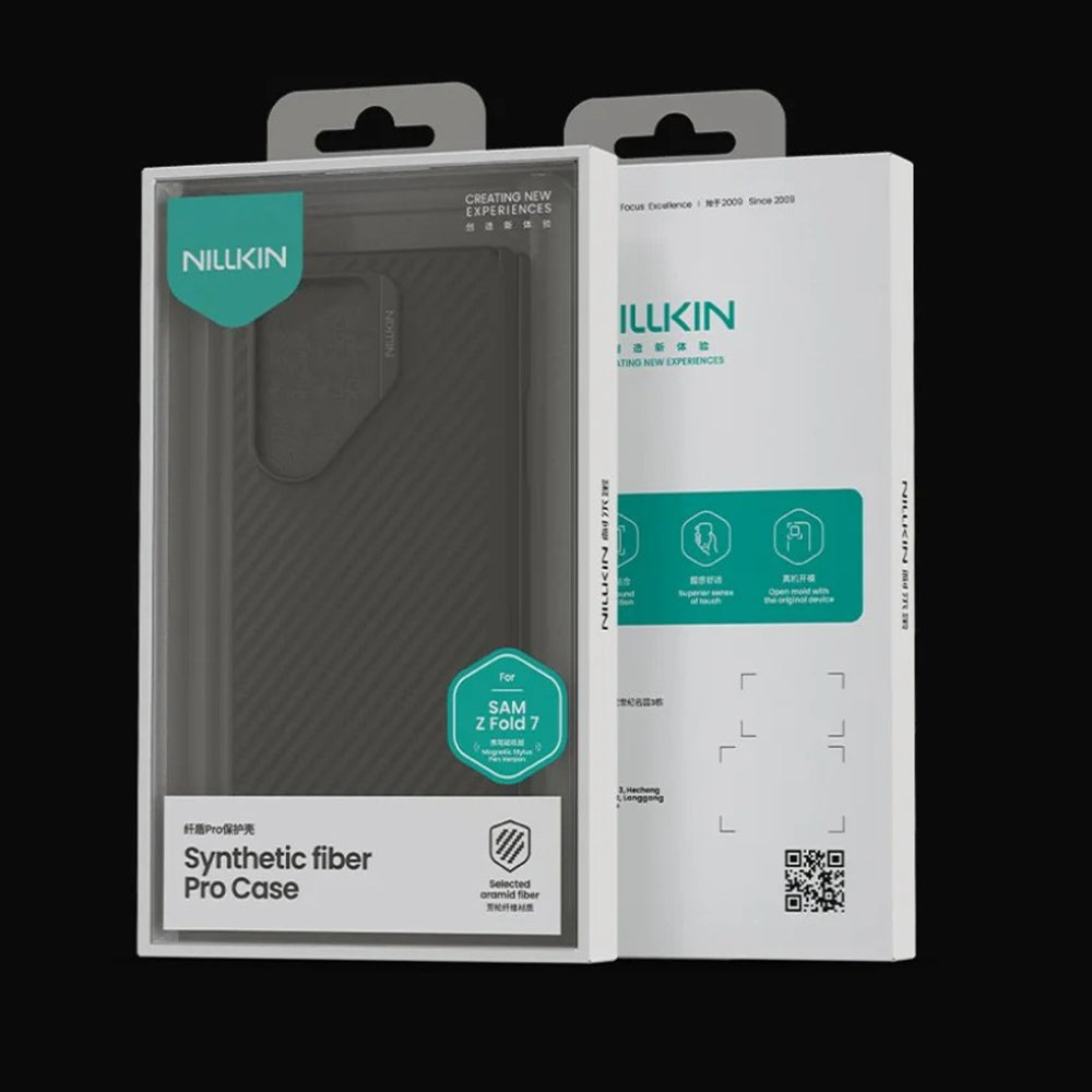 MagSafe Case for Samsung Galaxy Z Fold7 F966, Nillkin, Synthetic Fiber Pro, Black