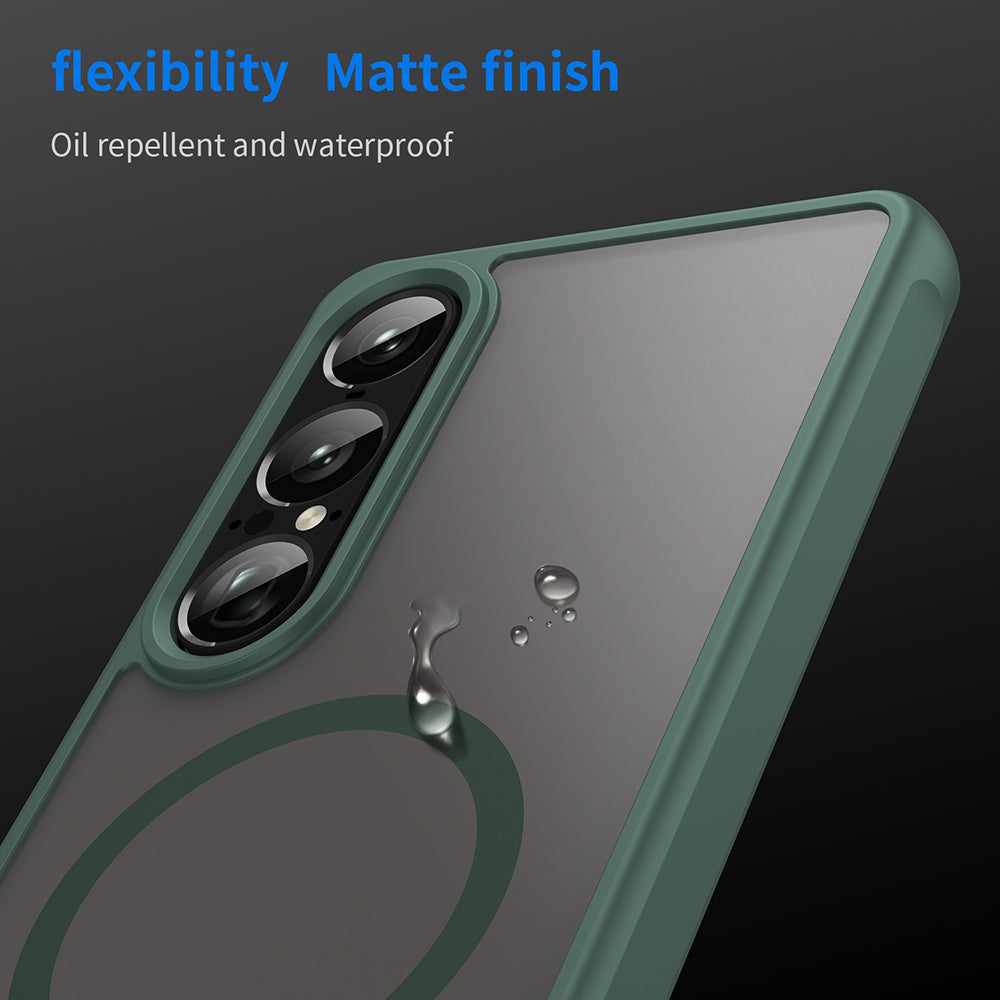 MagSafe Case for Sony Xperia 1 VII, Techsuit, HaloFrost II, Green