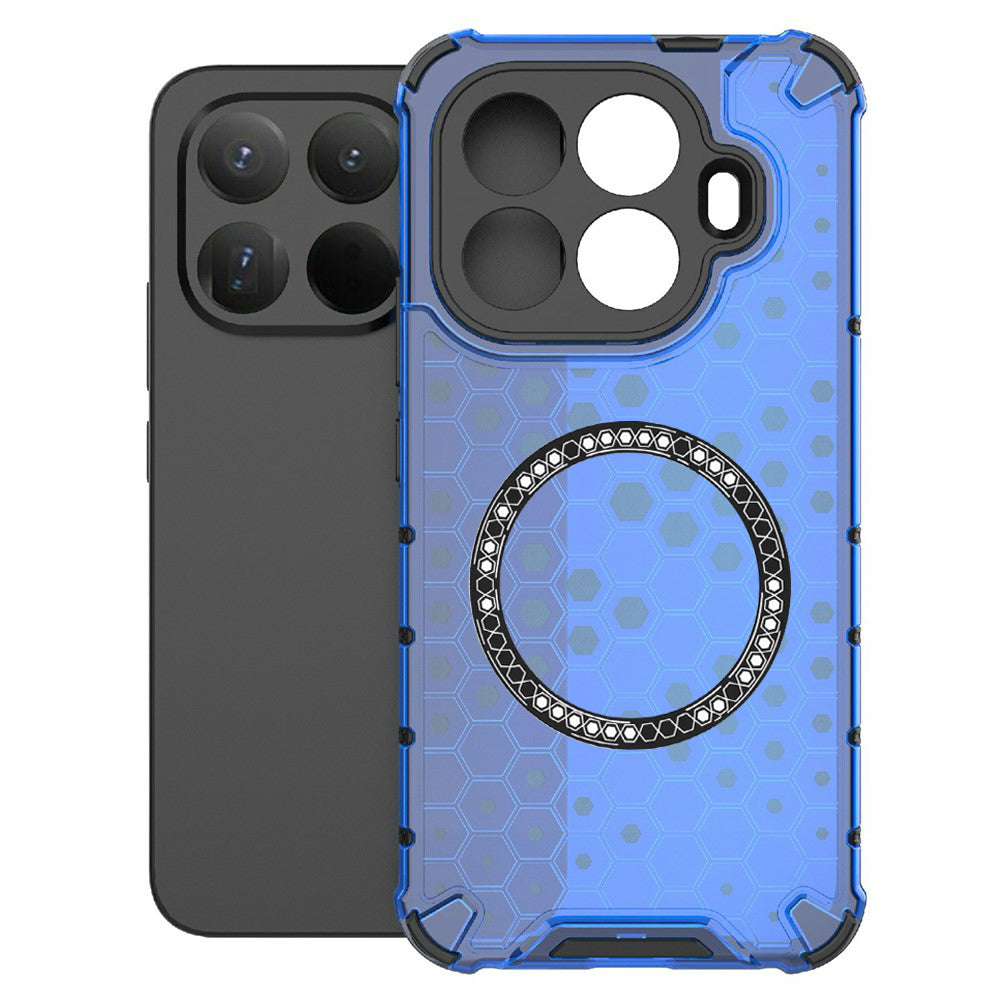 MagSafe Case for Xiaomi 15T Pro, Techsuit, HoneyComb Shield, Blue