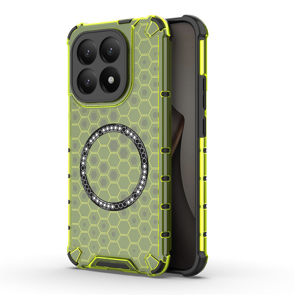 MagSafe Case for Xiaomi 15T, Techsuit, HoneyComb Shield, Green