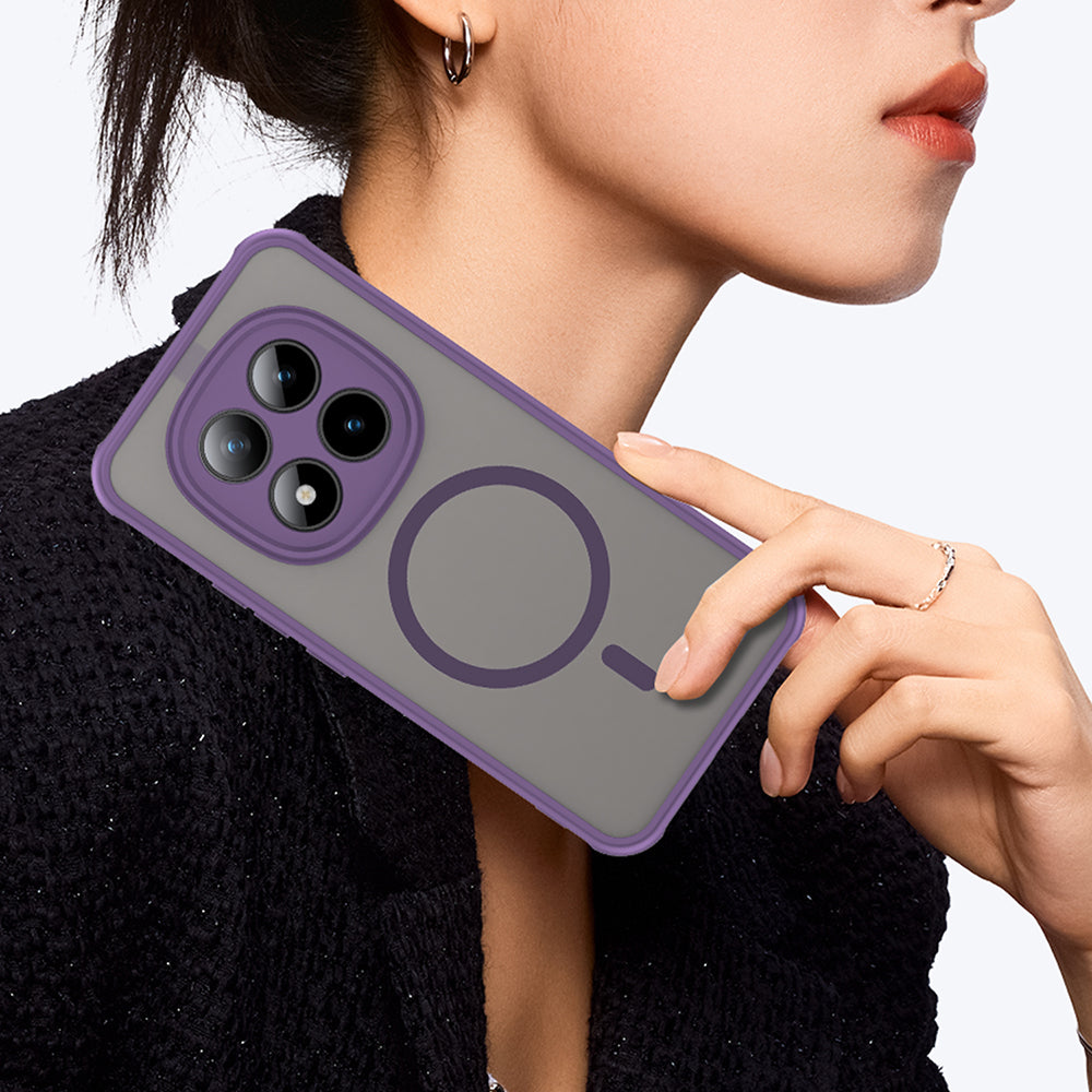 MagSafe Case for Xiaomi Poco M8 Pro / Redmi Note 15 Pro+ 5G, Techsuit, HaloFrost II, Purple