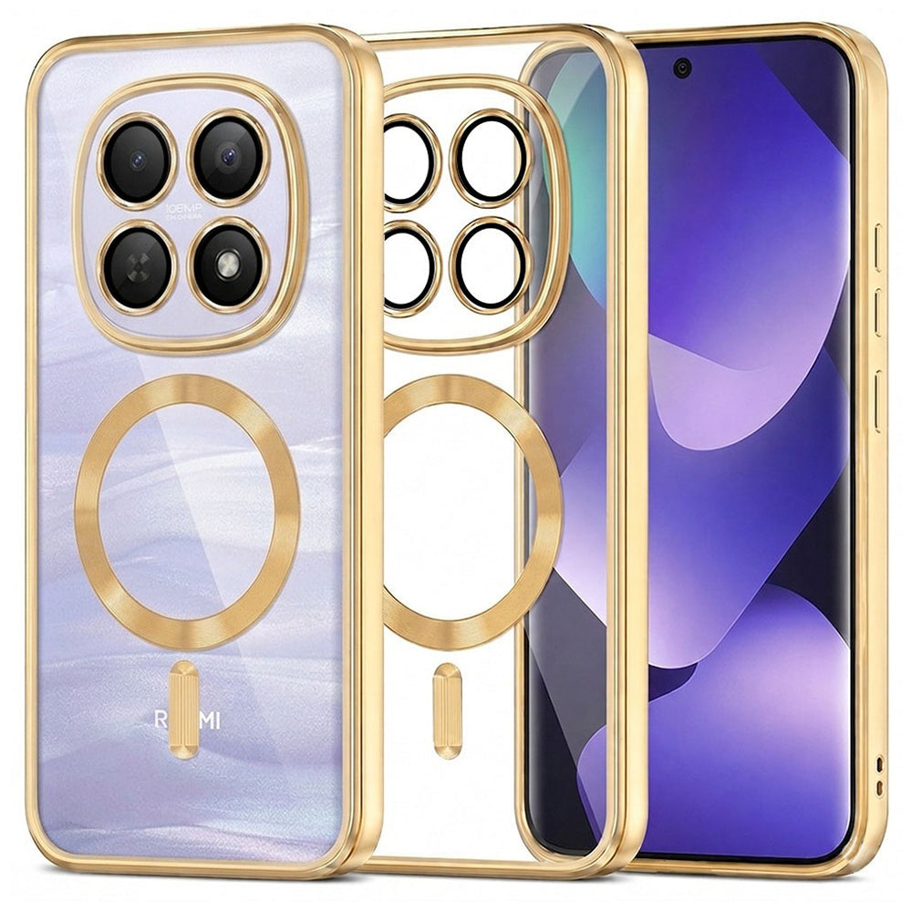 MagSafe Case for Xiaomi Poco M8 / Redmi Note 15 5G / Note 15 4G, Techsuit, Luxury Crystal, Gold