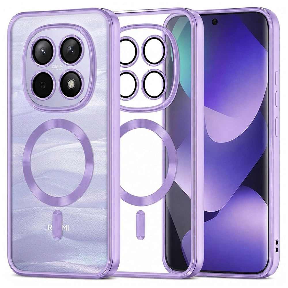 MagSafe Case for Xiaomi Poco M8 / Redmi Note 15 5G / Note 15 4G, Techsuit, Luxury Crystal, Light Purple