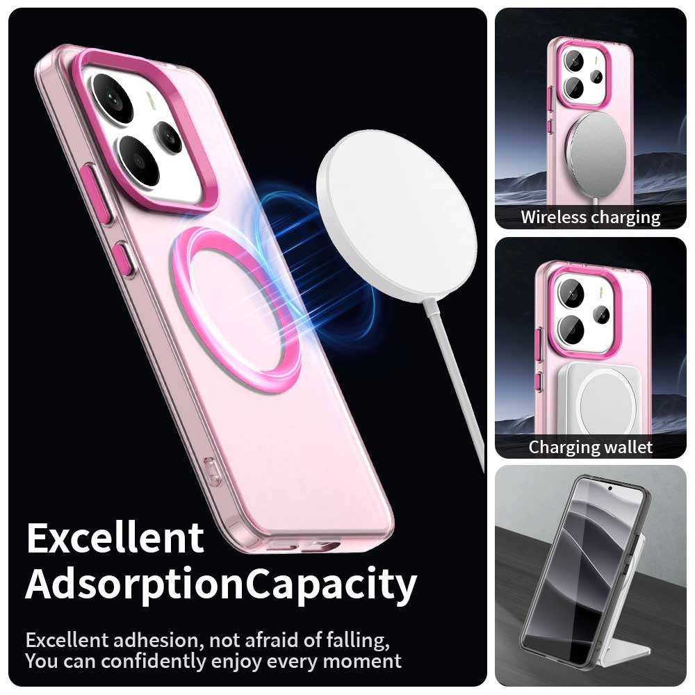 MagSafe Case for Xiaomi Redmi Note 14 4G (Standard), Techsuit, CandyCase, Pink