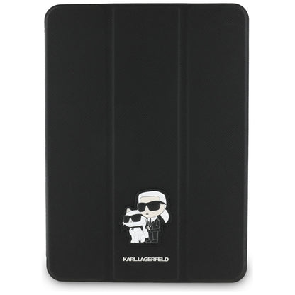 Case for Apple iPad Pro 11 (2024), Karl Lagerfeld, Saffiano Karl & Choupette, Black.