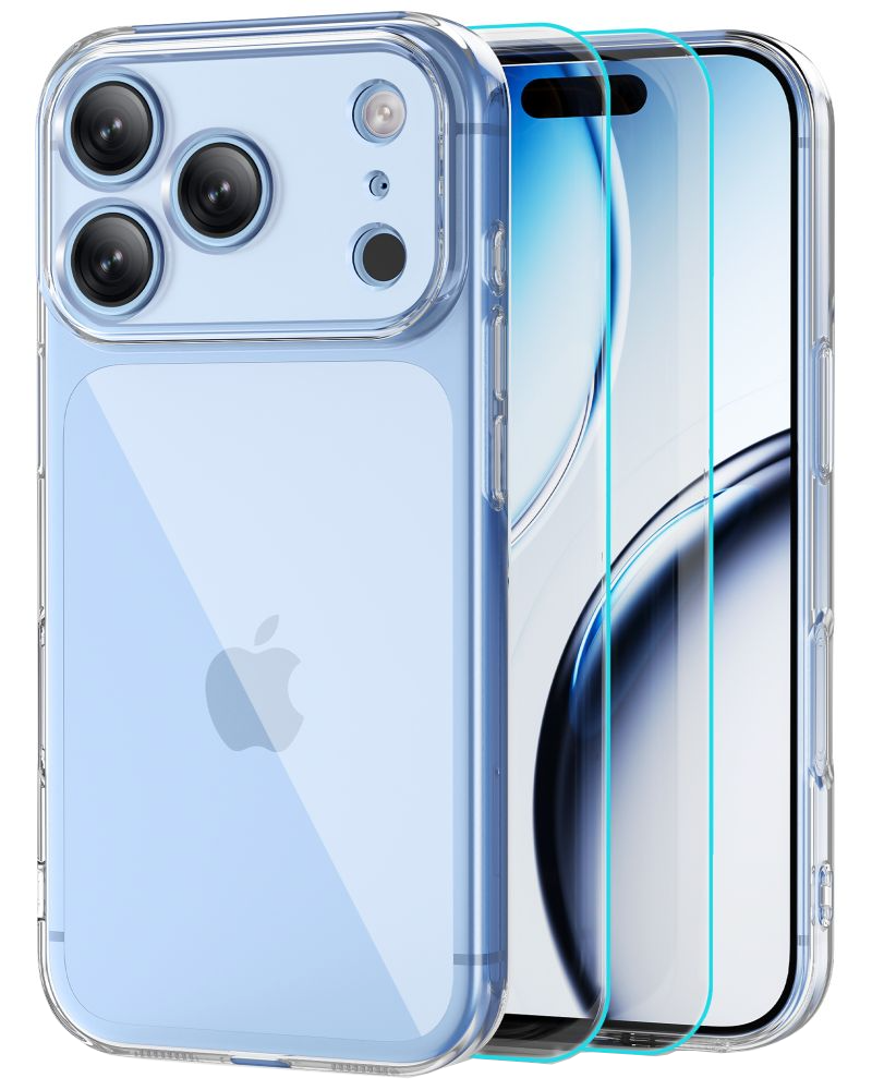 Case for Apple iPhone 18 Pro Max / 17 Pro Max, Tech-Protect, Flexair with Screen Protector, Transparent