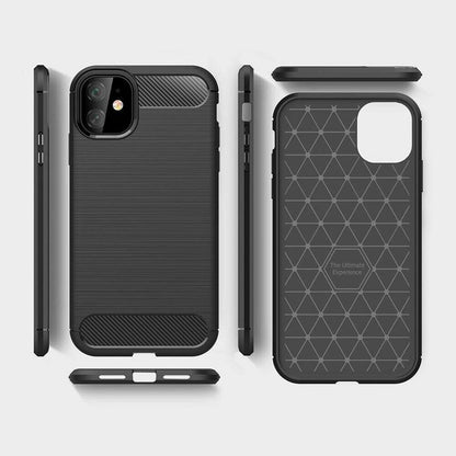Case for Apple iPhone 12 / 12 Pro, Techsuit, Carbon, Black