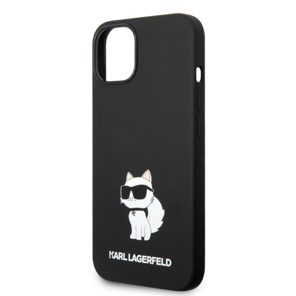 Case for Apple iPhone 14 Plus, Karl Lagerfeld, Silicone Choupette, Black