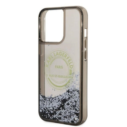 Case for Apple iPhone 14 Pro Max, Karl Lagerfeld, Liquid Glitter RSG, Black