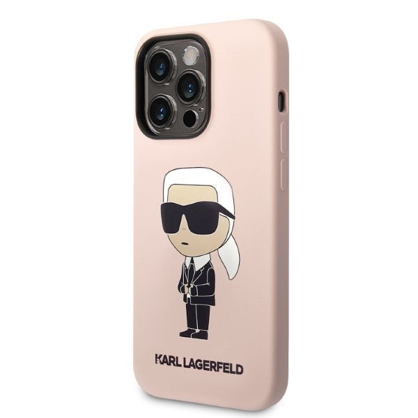 Case for Apple iPhone 14 Pro Max, Karl Lagerfeld, Silicone Ikonik NFT, Pink