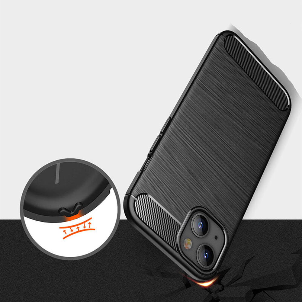 Case for Apple iPhone 14, Techsuit, Carbon, Black