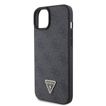 Case for Apple iPhone 15 Plus, Guess, Crossbody 4G Metal Logo, Black