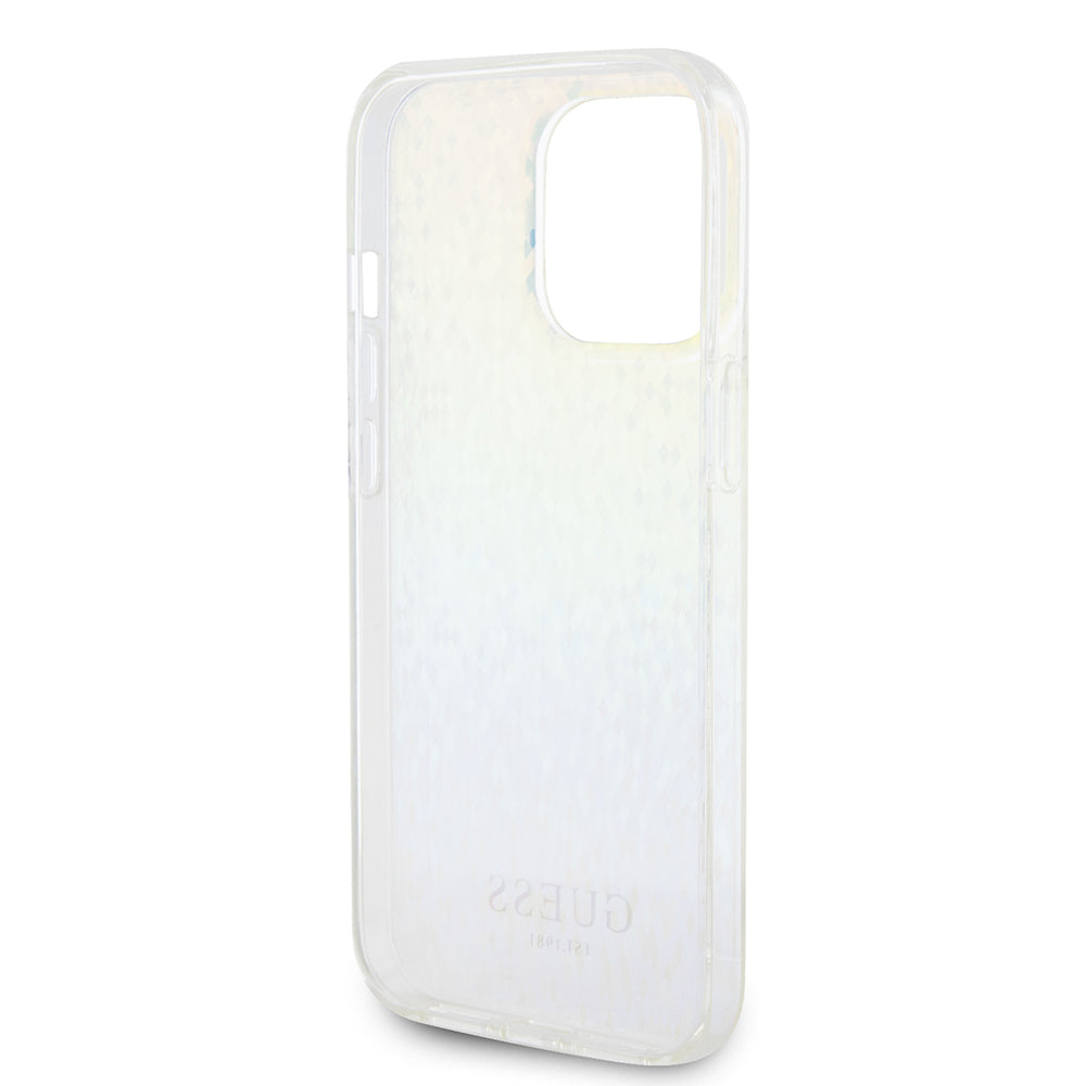 Case for Apple iPhone 15 Pro, Guess, IML Faceted Mirror Disco Iridescent, Multicolor