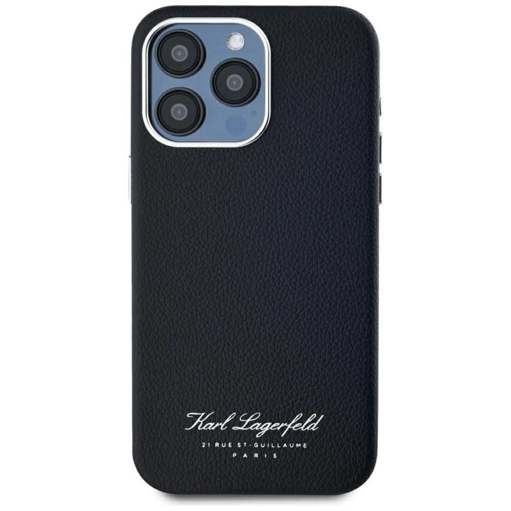 Case for Apple iPhone 15 Pro, Karl Lagerfeld, Grained Hotel RSG, Black