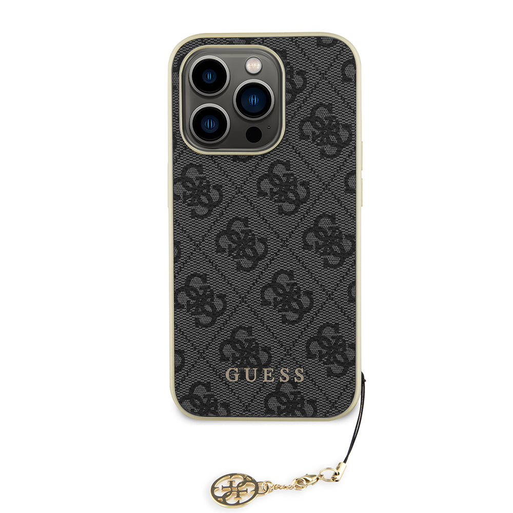 Case for Apple iPhone 15 Pro Max, Guess, 4G Charm, Gray